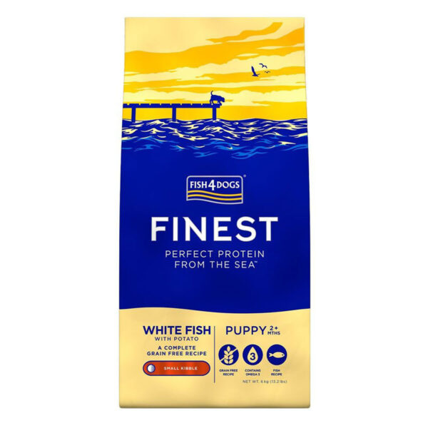 Fish4Dogs Finest Complete Dry Dog Food Puppy Large Kibble Fish & Potato