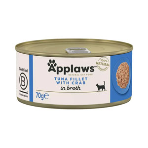 Applaws Natural Wet Cat Food Tuna Fillet & Crab in Broth 70g
