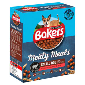 Bakers Complete Dry Dog Food Meaty Meals Small Dog Beef 1kg