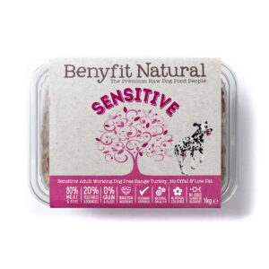 Benyfit Natural Complete Frozen Raw Dog Food Adult Sensitive Turkey 500g
