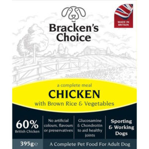 Bracken's Choice Complete Wet Dog Food Adult Chicken, Brown Rice & Veg 395g