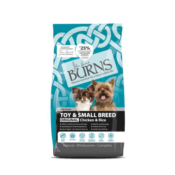 Burns Complete Dry Dog Food Adult/Senior Toy & Small Breed Original Chicken & Rice