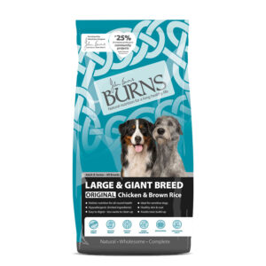 Burns Complete Dry Dog Food Adult/Senior Large Breed Original Chicken & Brown Rice 12kg