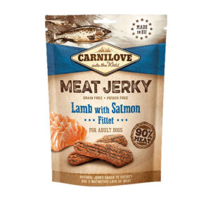 Carnilove Jerky Dog Treats Lamb with Salmon Fillet 100g