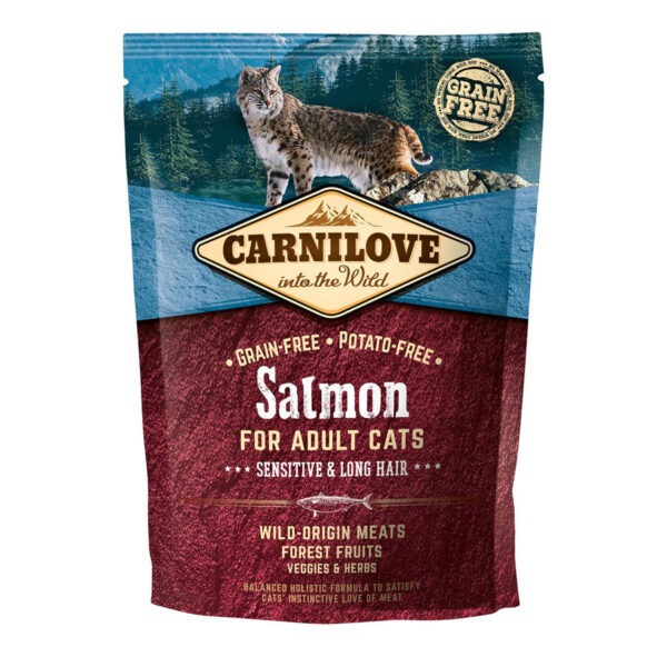 Carnilove Complete Dry Cat Food Sensitive & Long Hair Salmon