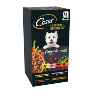 Cesar Tray Natural Goodness Casserole Mixed in Gravy 8 x 100g