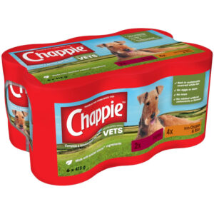 Chappie Favourites Wet Dog Food Tins Original & Chicken  6x412g