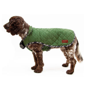 Great&Small Country Quilted Dog Coat Plaid/Green