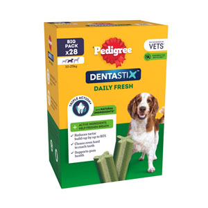 Pedigree DentaStix Daily Fresh Dental Dog Chews Medium Dog  28pk