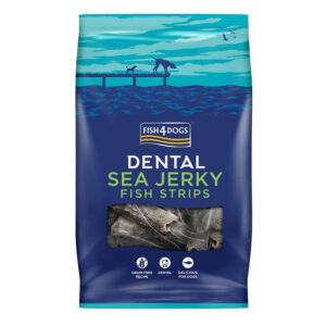Fish4Dogs Sea Jerky Dental Dog Treats Fish Strips 100g