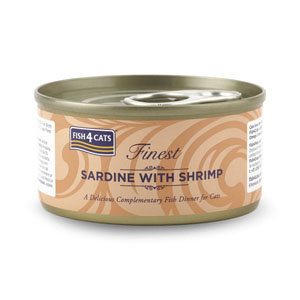 Fish4Cats Finest Tinned Cat Food Sardine & Shrimp 70g