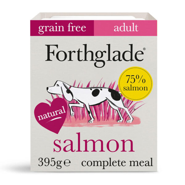 Forthglade Grain Free Complete Wet Dog Food Adult Salmon 395g