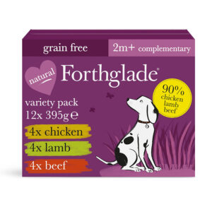 Forthglade Grain Free Complementary Wet Dog Food 90% Just Variety Multipack 12x395g