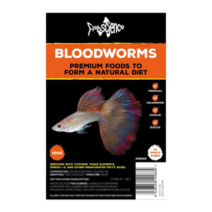 Fish Science Blister Pack Frozen Bloodworm 100g