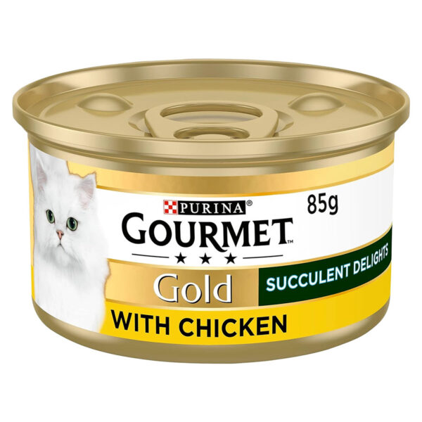 Gourmet Gold Complete Adult Cat Food Succulent Delights Chicken 85g