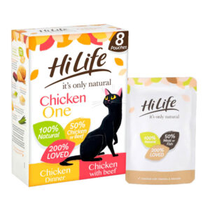 HiLife It's Only Natural Complete Adult Cat Food Pouches The Chicken One in Jelly