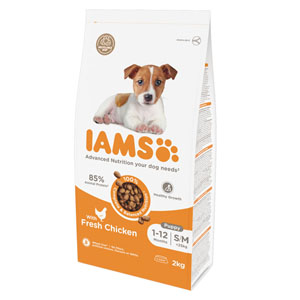 IAMS Complete Dry Dog Food Puppy Small & Medium Breed Chicken