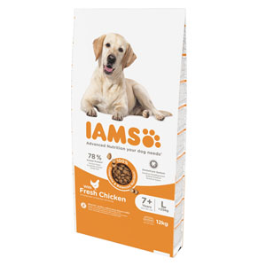 IAMS Complete Dry Dog Food Senior Large Breed Chicken 12kg