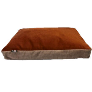 Pet Bed UK Box Border Cushion Burnt Amber