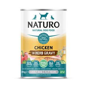 Naturo Grain Free Complete Wet Dog Food Chicken in Gravy 390g
