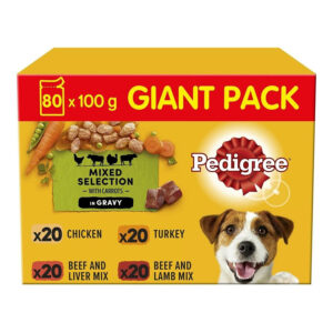 Pedigree Complete Wet Dog Food Pouches in Gravy Adult  80x100g