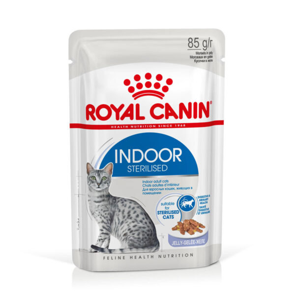 Royal Canin Wet Cat Food Pouch Indoor Sterilised Jelly 85g