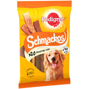 Pedigree Schmackos Dog Treats Poultry Mix 20 pack