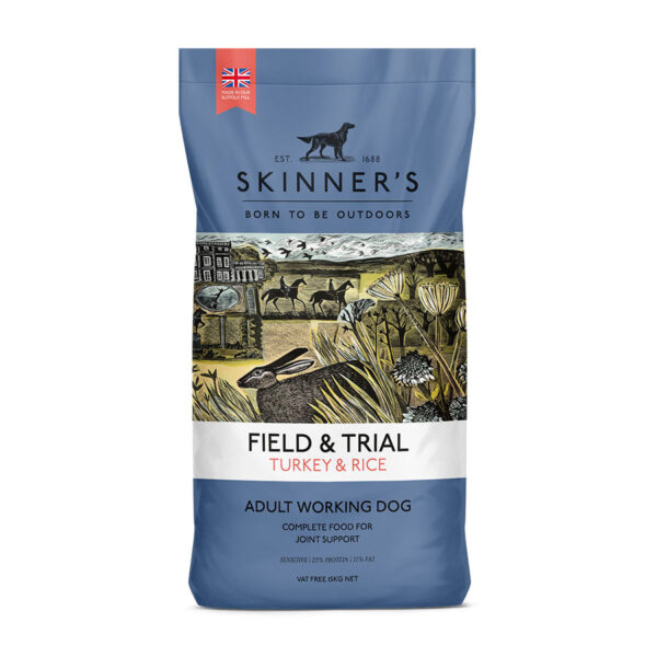 Skinner's Field & Trial Complete Dry Dog Food Adult Turkey & Rice + Joint Aid
