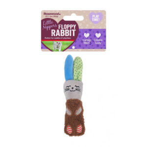 Rosewood Little Nippers Floppy Rabbit Kitten Toy