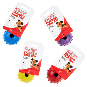 Classic Rubber Pimple Ball & Bell Dog Toy
