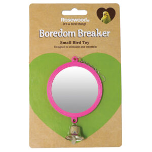 Boredom Breaker Large Round Mirror/Bell Bird Toy