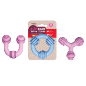 Rosewood Cyber Rubber Puppy Teether Assorted Shapes