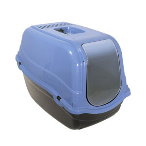 Rosewood Eco Line Hooded Cat Toilet Blue & Black
