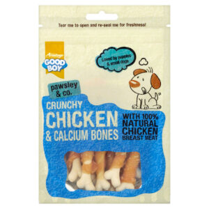 Good Boy Pawsley & Co Dog Treats Chicken & Calcium Bones 100g