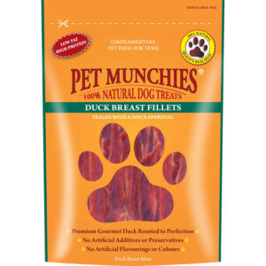 Pet Munchies Natural Dog Treats Duck Breast Fillets 80g