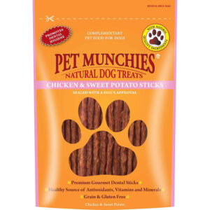 Pet Munchies Natural Dog Treats Chicken & Sweet Potato Sticks 90g