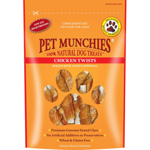 Pet Munchies Natural Dog Treats Chicken Twists