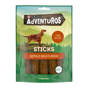 Adventuros Sticks Wild Buffalo Flavour Dog Treats 120g
