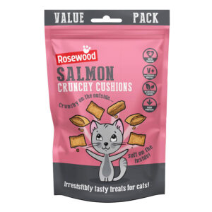 Rosewood Daily Eats Cat Treats Crunchy Salmon Cushions  200g