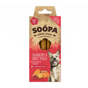 Soopa Dental Stick Cranberry & Sweet Potato 4pk