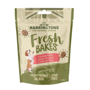 Harringtons Dog Treats Grain Free Fresh Bakes Salmon Fish Bites 100g