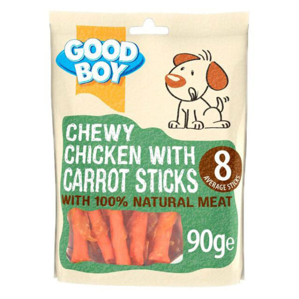 Good Boy Chewy Chicken & Carrot Sticks Dog Treats