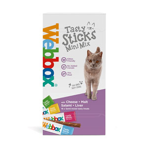 Webbox Tasty Sticks Cat Treats Mini Mix 16pk
