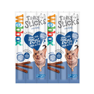 Webbox Tasty Sticks Cat Treats Cod 6pk