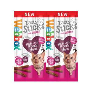 Webbox Tasty Sticks Cat Treats Salami 6pk