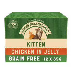 James Wellbeloved Complete Wet Cat Food Grain Free Kitten Chicken in Jelly  85g