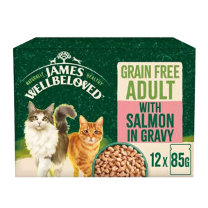 James Wellbeloved Complete Wet Cat Food Grain Free Adult Salmon in Gravy 85g