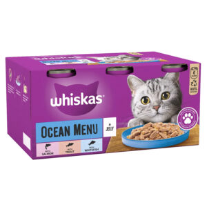 Whiskas Cans Complete Wet Cat Food Ocean Menu in Jelly 6x400g